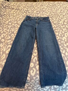 Old Navy Wide-Leg Dark Blue Denim Jeans